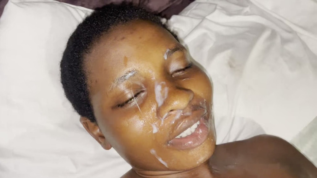 blacks only hardcore threesome, cum on face, cum swap, big dick and sexy ebony with big ass and big tits