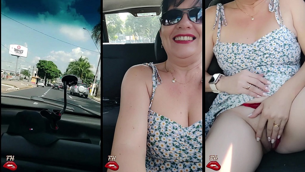 casada se exibindo no carro enquanto o corno dirige (Felipe, Fernandahotwife) casada se exibindo no carro enquanto o corno dirige (Felipe, Fernandahotwife)