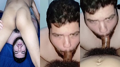 Novinho fugiu escondido da mae pra me comer, ele nao se aguentou e gozou dentro 4 vezes seguidas