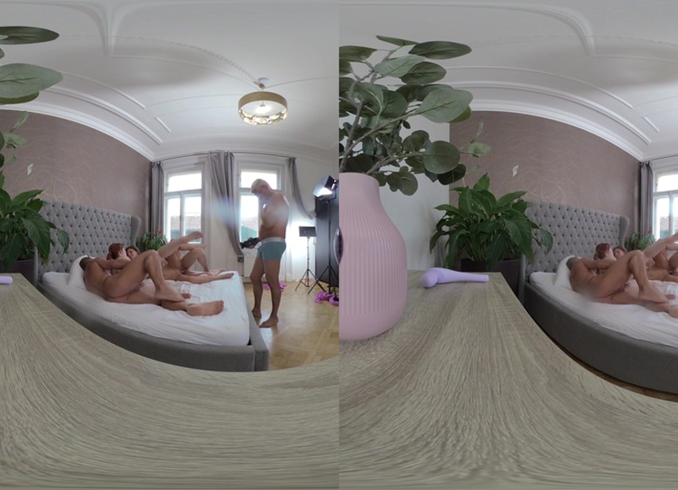 Kaira Love & Tiffany Blue VR Video Part Three - Hotwife Squirts From Two Huge Cocks in Her Cunt (DVP)