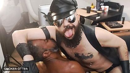 Leather interracial cigar pig feet armpit bareback fuck pierced cock