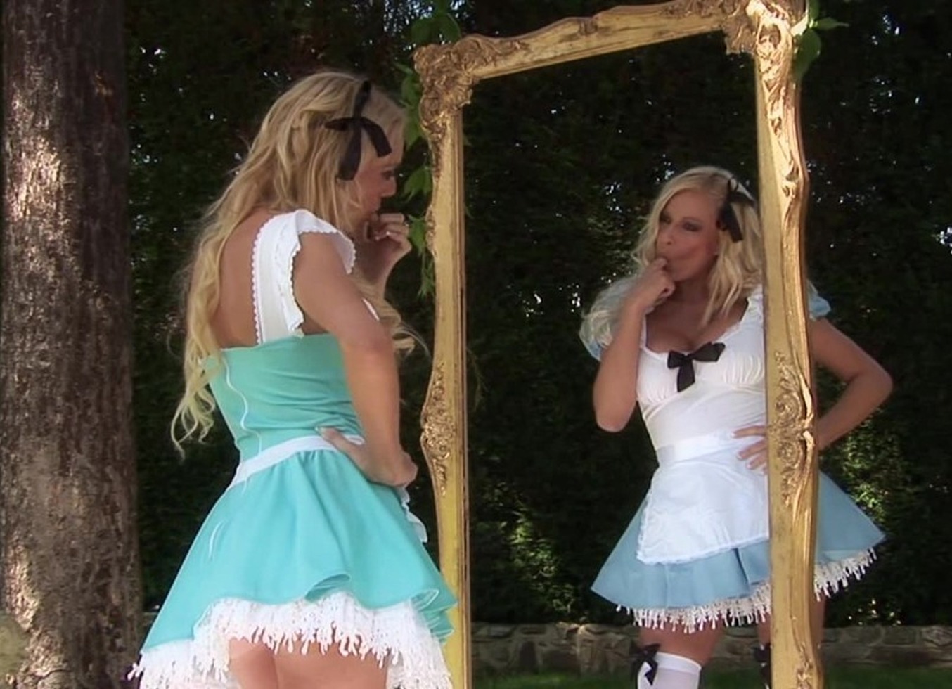 Mirror Mirror Blonde Girl Twins Fuck Each Other To Eternity