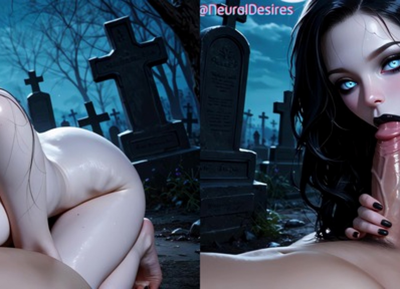 Banshee Of The Moonlit Graves (Side-By-Side VR) ~ AI-Generated