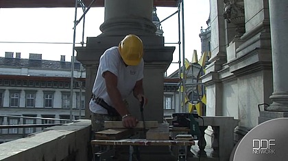 rooftop footjob! (Nick Lang, Stephanie Sierra)
