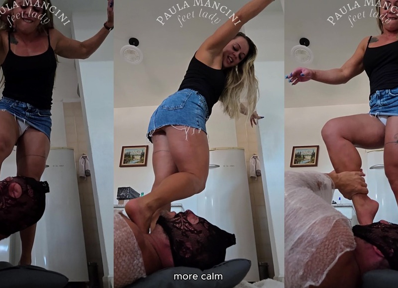 Trampling In A Denim Miniskirt