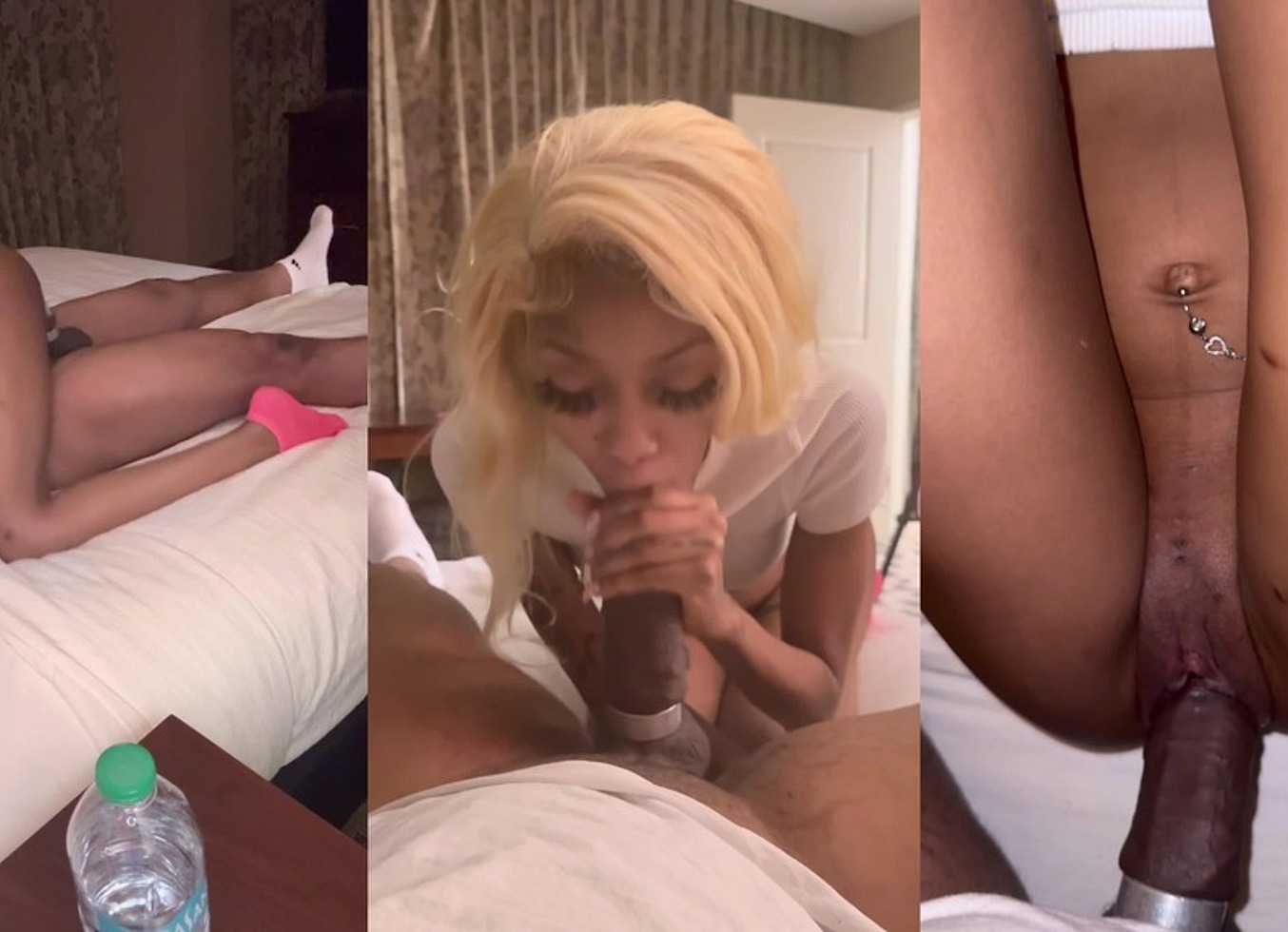 Pretty Pussy Petite Ebony vs Monster Cock