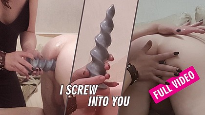 Girl screws a huge bolt into her neighbor's ass. (Full Video)