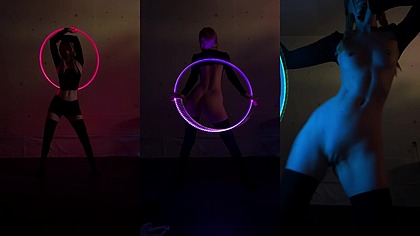 Hula hoop strip tease