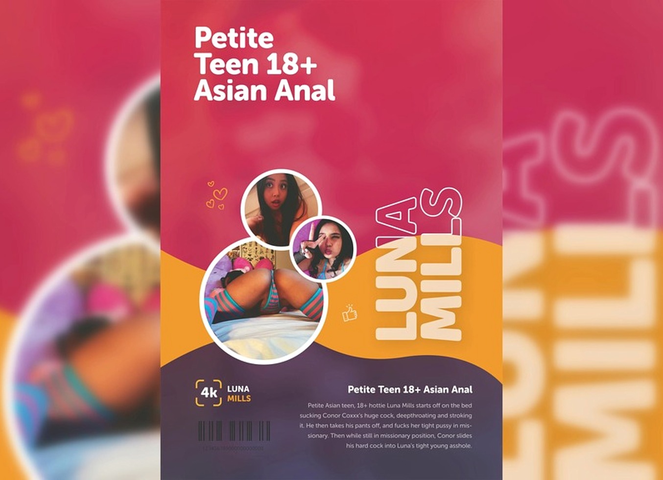 Luna Mills - Petite Teen 18+ Asian Anal (4K)