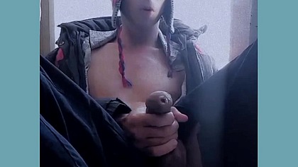 Sexy northern beauty sat down to masturbate on the window and couldn't take it anymore and came from anal