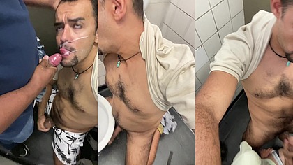 ORGIA ENTRE TRABALHADORES NO BANHEIRO, UMA VERDADEIRA SURUBA ENTRE CASADOS COMPROMETIDOS.