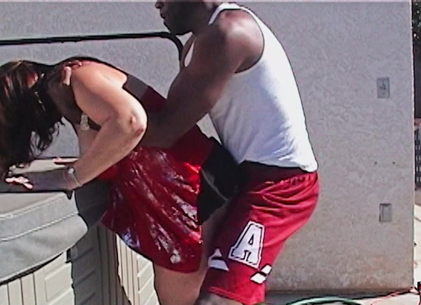 38Dd Brunette Slut Wife Let's 11" BBC Pool Boy Fuck Her Raw While Hubby Is At Work