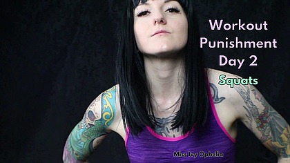 Femdom Workout Punishment Day 2 - Squats