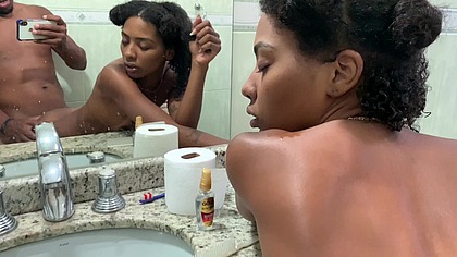 I went into the bathroom when she was getting ready to leave, I ate her ass and I came all over her ass.