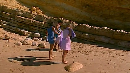 Claudia James & Aniko, Anal Trio in the Beach