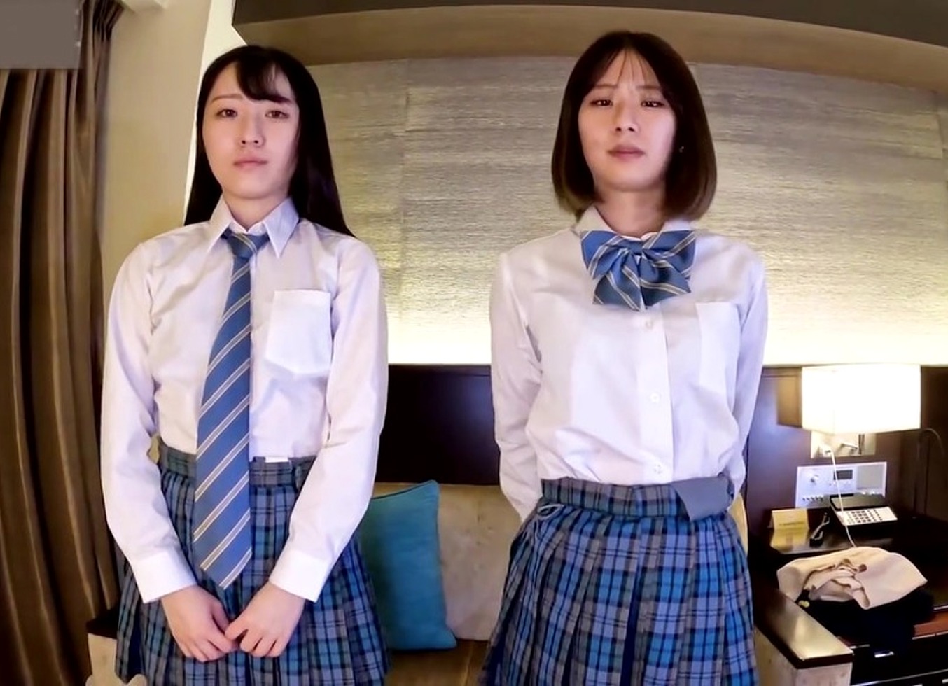 Uncensored, Japanese Slender Amateur And Big Breasted Beauty, Threesome, Blowjob And Shaved Pussy Creampie Sex Uniform Cosplay