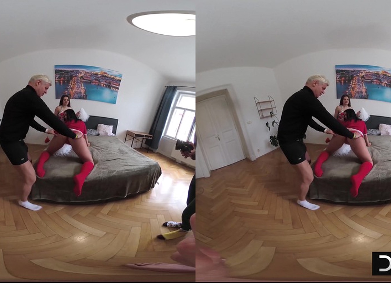 College Babes Serina & Katarina Fucked & Creamed By Dean, Dan & Matt!