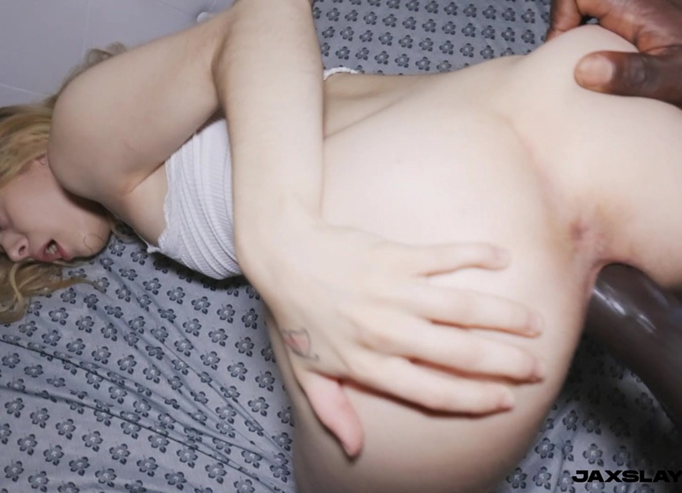Tiny White Girl Needs Her Stretched Open