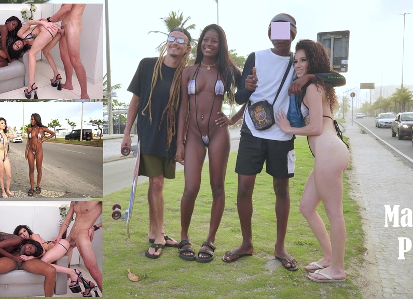 2 Very Sexy Brazilian Beauties Walk Almost Naked On The Street, Then Get Fucked By 3 Huge Cocks (DAP, Public Nudity, Dirty Version, 3On2, Anal Only, Atogm, Monster Cock) Ob432
