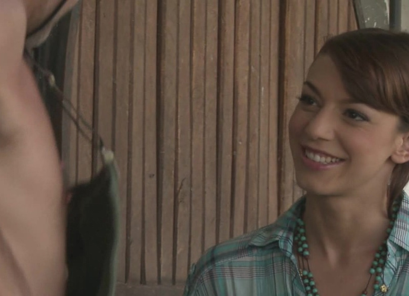 Eliska Cross Pulls Her Skirt Up To Ride A Farmhands Cock In The Field