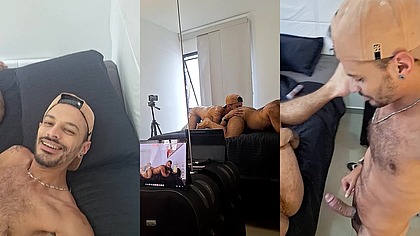 Claro que eu leitei esse rabao enorme e peludo do Rico Rosa - Edicao com novas cenas - Foda completa