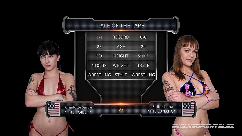 Charlotte Sartre Vs Sailor Luna Female Wrestling