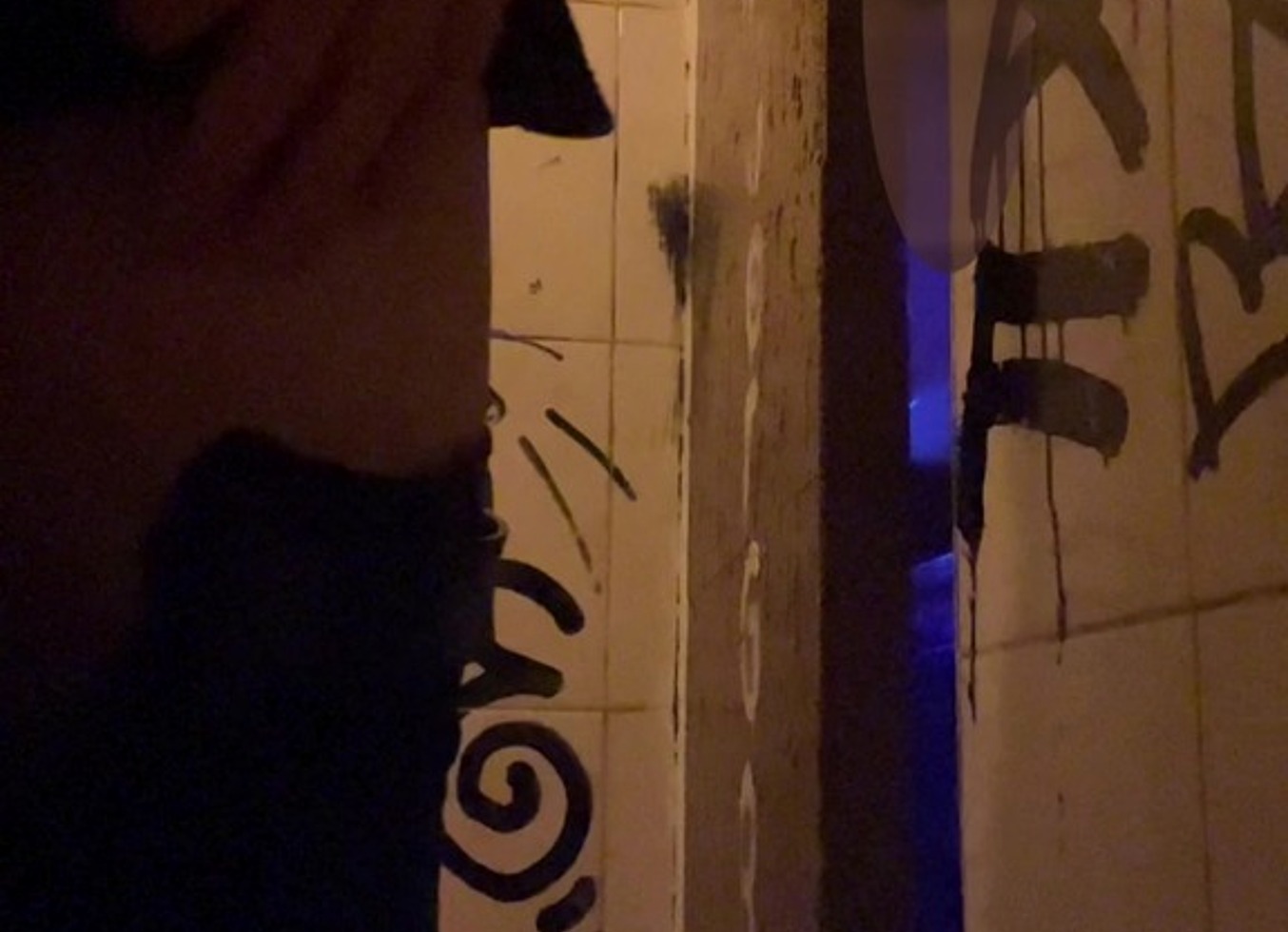 Spyed While Pissing In The Toilets Bar