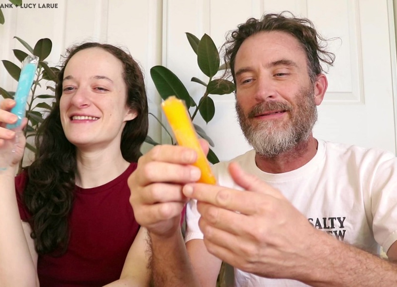 Candid BTS Ice Pop Snack With Lucy Larue