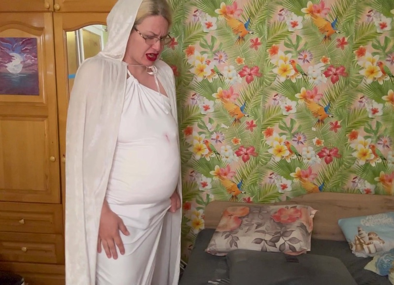 Pregnant Futa Stepmom Use Her Tranny Step Son For Her Needs