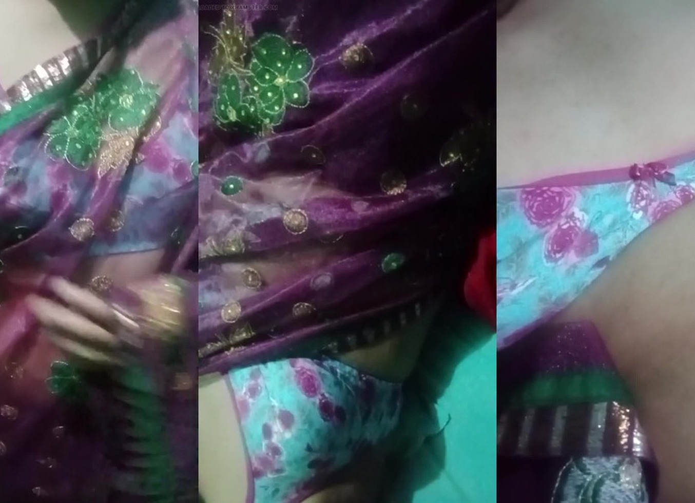 Indian Gay Crossdresser Gaurisissy Showing Her Full Body And Pressing And Playing With Her Big Boobs In Pink Saree