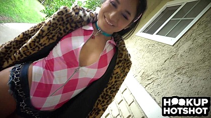 Asian Avery Black Gets Her Throat Slammed