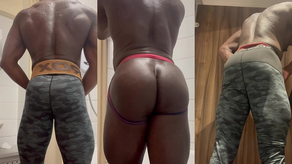 muscle butt gym tights stip shower & cream (Brody Richardson) muscle butt gym tights stip shower & cream (Brody Richardson)