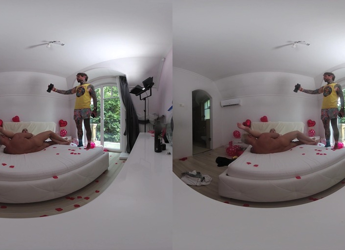 Valentine's Day Surprise, Lana Wolf Barebacked By 2 Guys!