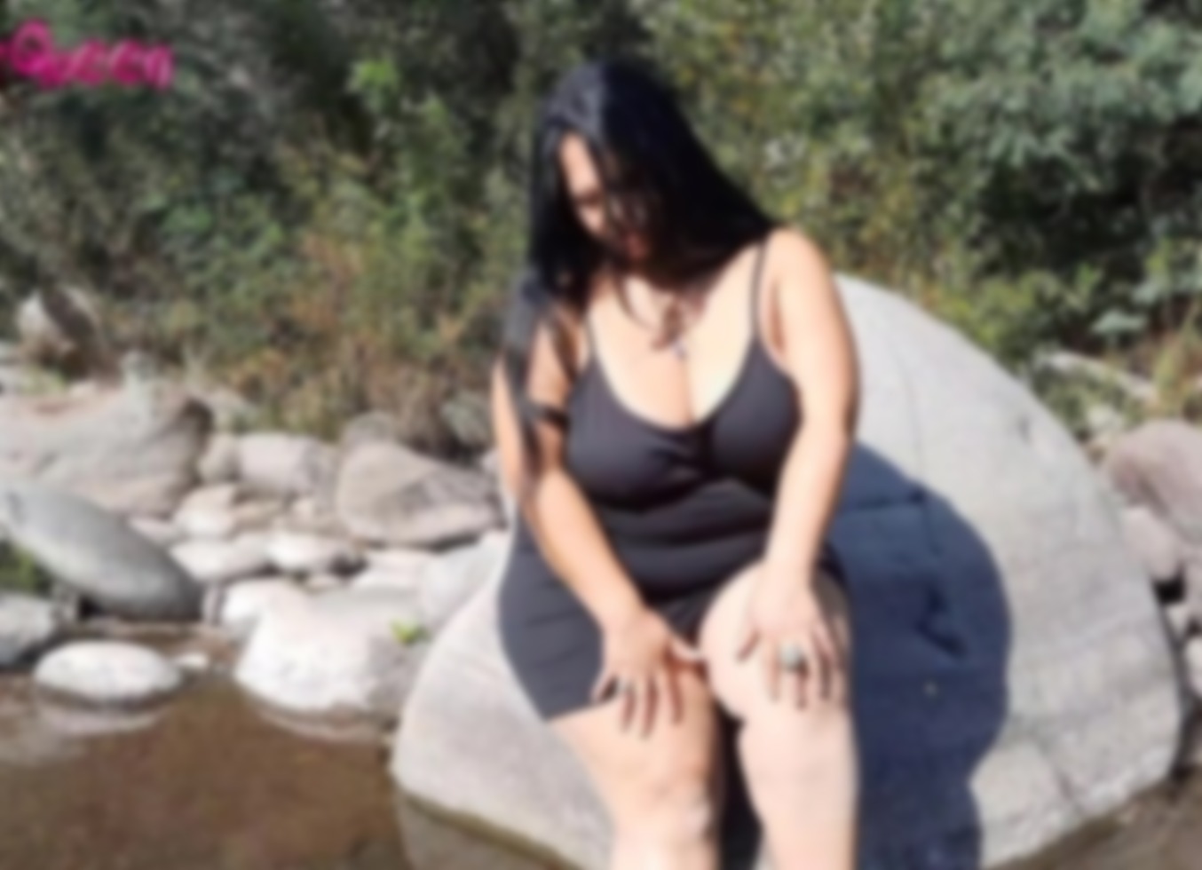 Mom Masturbates in the Forest, Showing Her Tits and Vagina