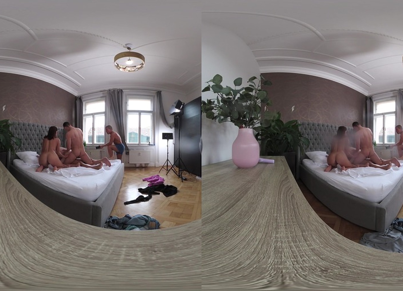 Kaira Love & Tiffany Blue VR Video Part One - Cheating Housewives Experiment W Double Pussy Penetration (DPP)