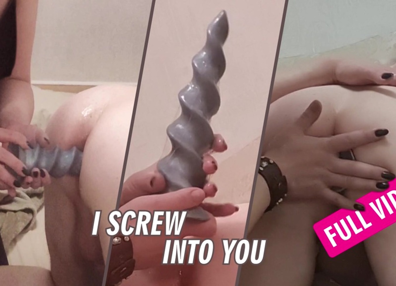 Girl Screws A Huge Bolt Into Her Neighbor's Ass. (Full Video)