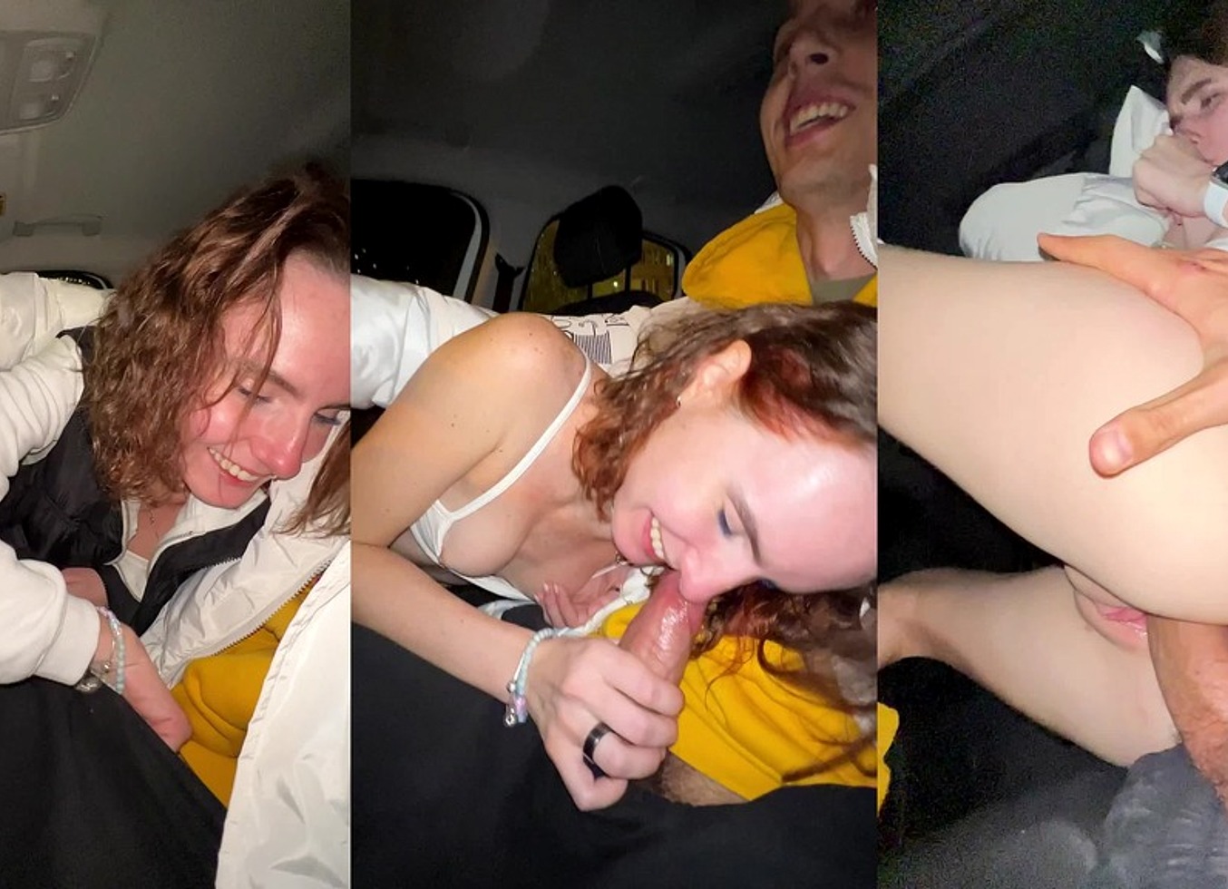 Public Hard Sex in Car After Fitting Room with Creampie