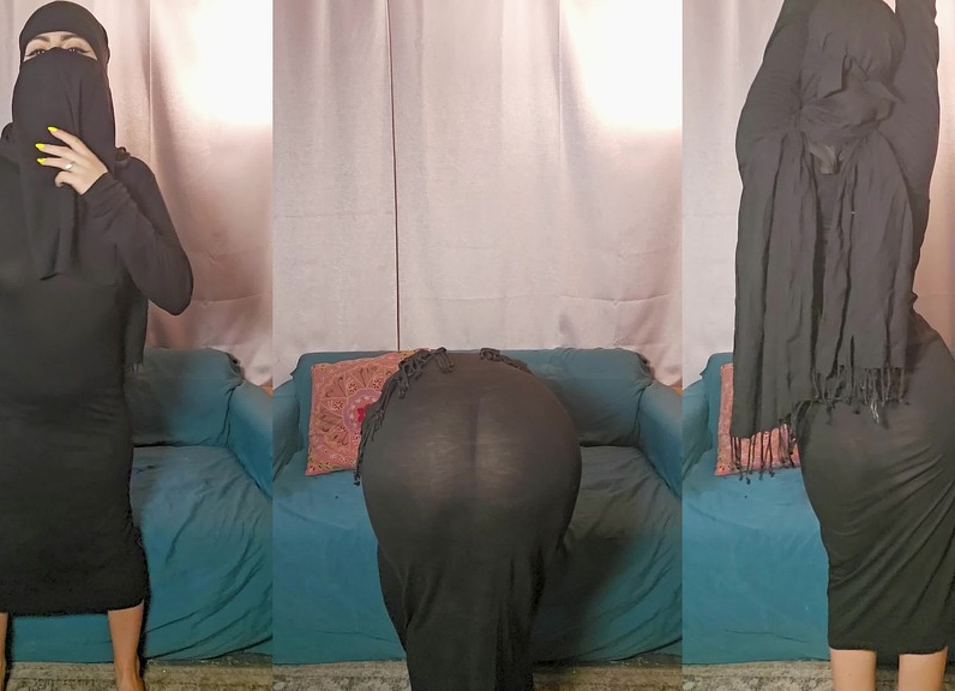 Shaking And Bending Over Mia Niqab