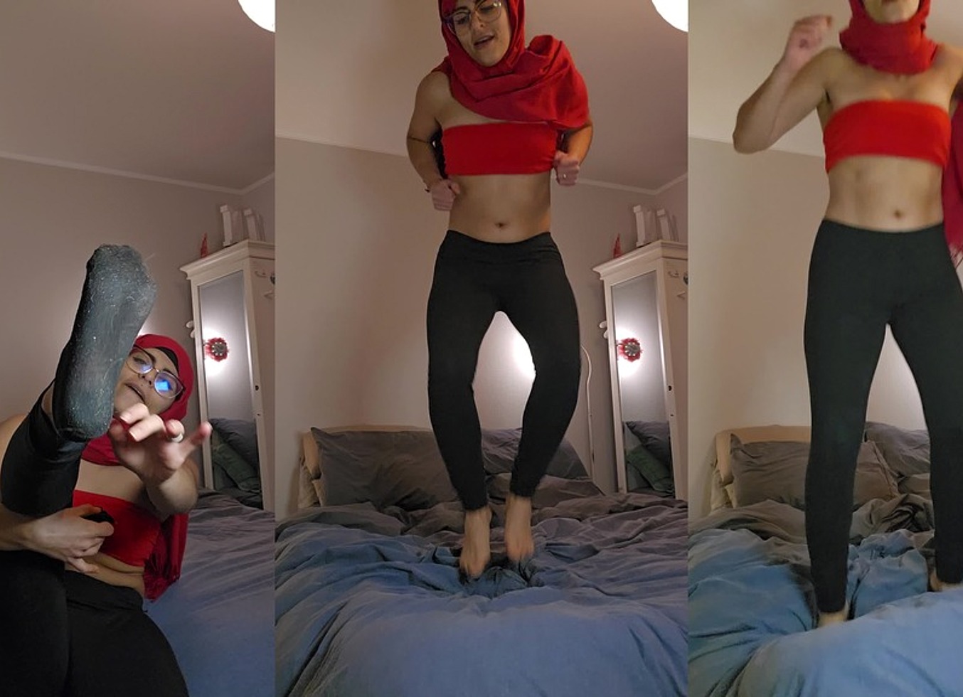 Jumping On My Bed Till My Last Air Mia Niqab