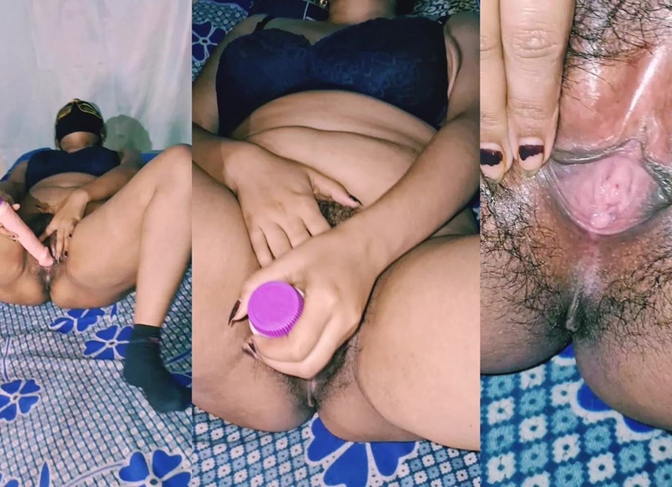 Desi Hot Indian Girl With Big Boobs Hairy Pussy Inserting Dildo And Moaning