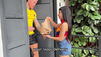 Dominating And Destroying The Ass Of The Hot Colombian Delivery Girl! Sarah Taylor And FilouFitt