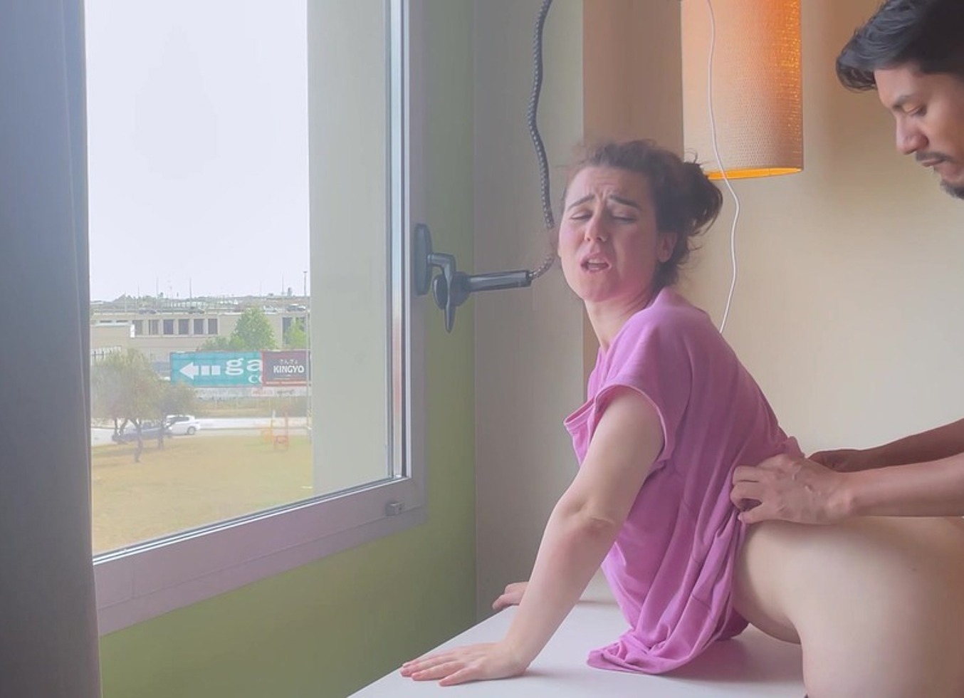 Stepbro and Stepsis Fight with Pillows Hotel Room