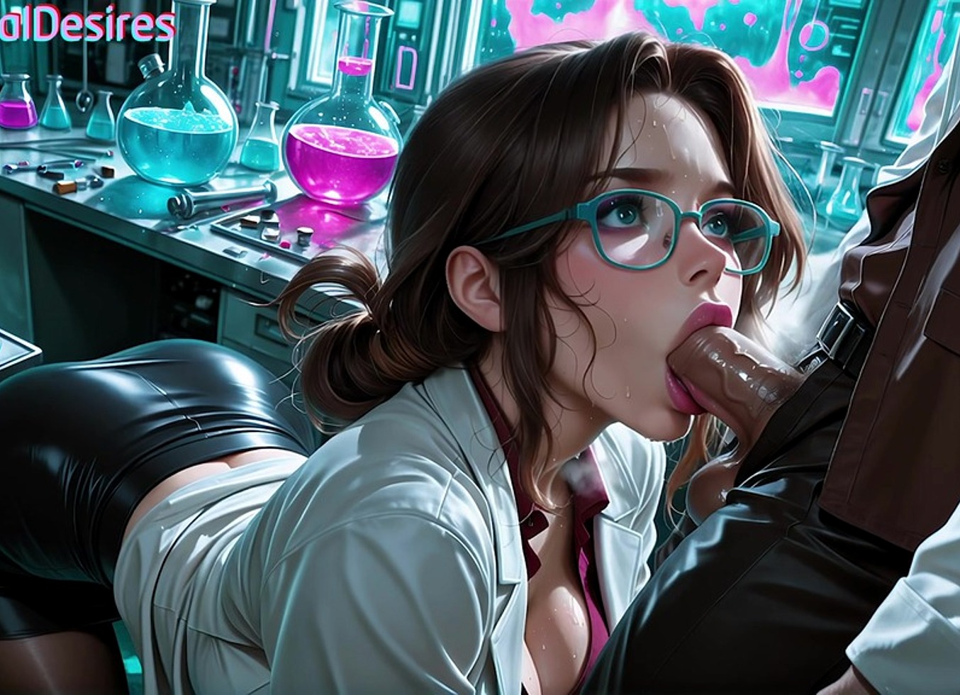 Big Tit Scientist Sexy Experiment ~ AI-Generated