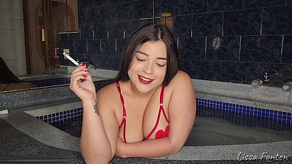 SMOKING IN THE JACUZZI WHILE YOU MAKE MY BODY A FUCKING SLAVE