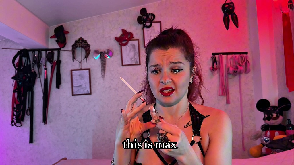 control of jerking off, humiliation of a small dick and smoking (Renata Fox) control of jerking off, humiliation of a small dick and smoking (Renata Fox)