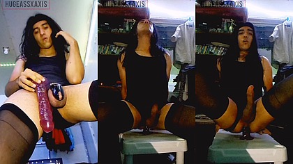 Sissy breaking her hole being a total slut