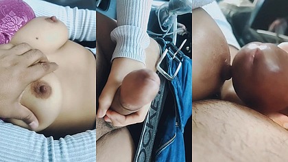 Masterbate in the car by beautiful NRI girlfriends