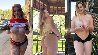 18yo Abigaiil Morris - Public Flashing Compilation