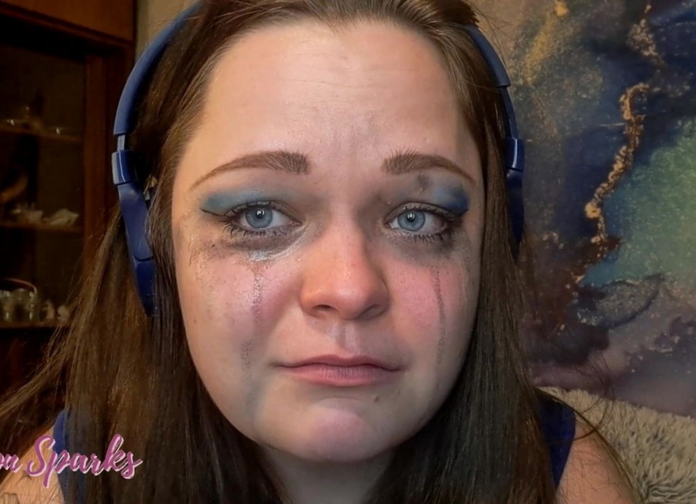 Close-Up Crying And Ruined Makeup