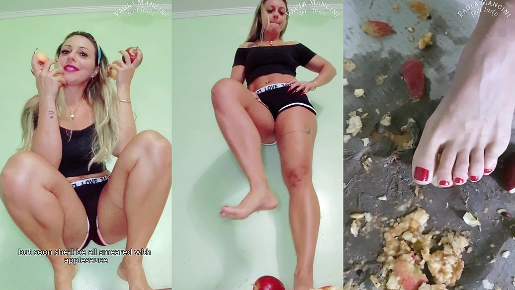 barefeet crushing fruit (Natasha Sub, Paula Mancini) barefeet crushing fruit (Natasha Sub, Paula Mancini)